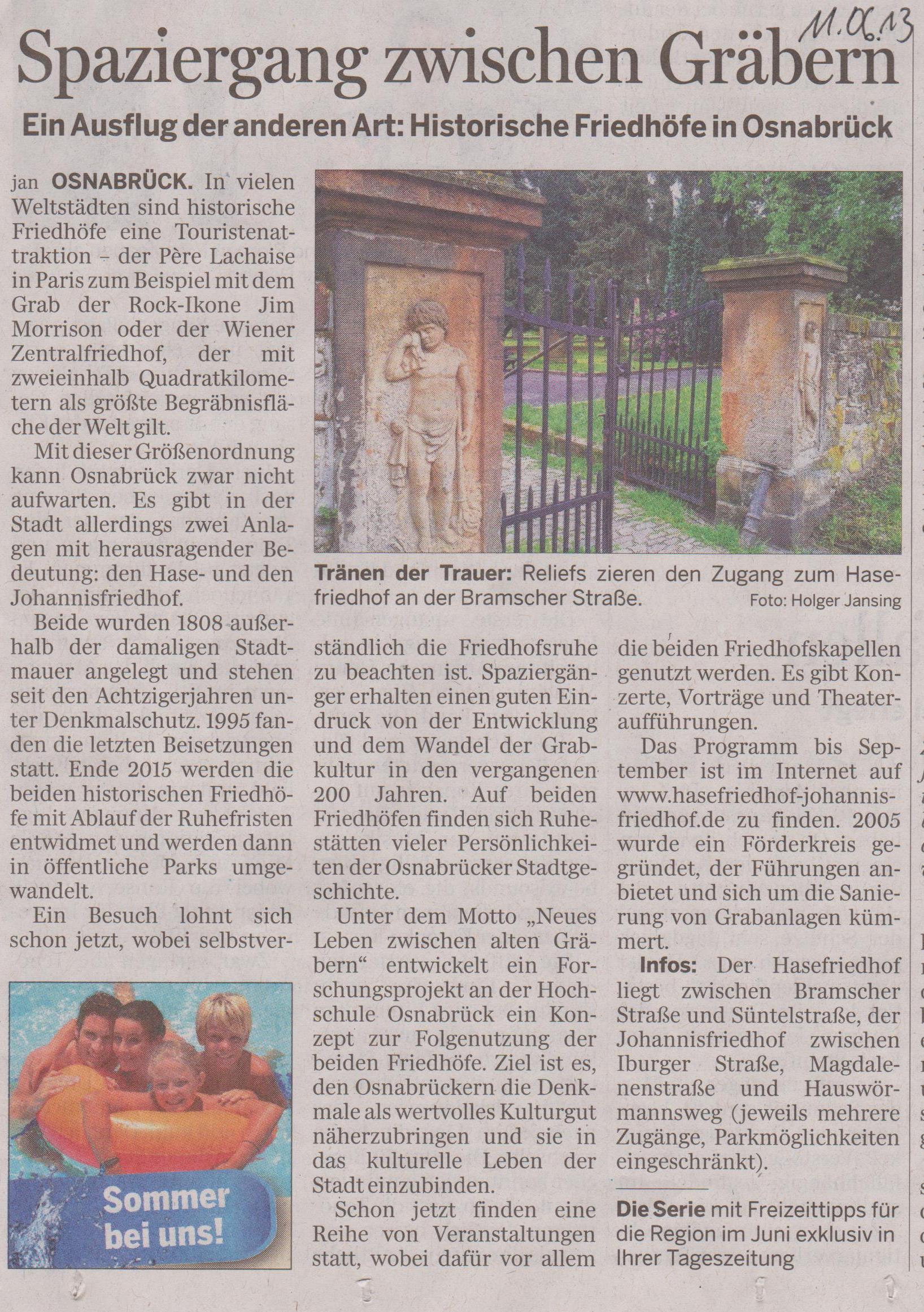 11.06.2013 Neue Osnabrücker Zeitung