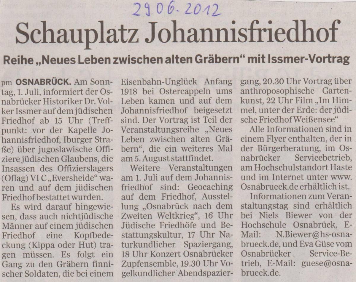 29.06.2012 Neue Osnabrücker Zeitung
