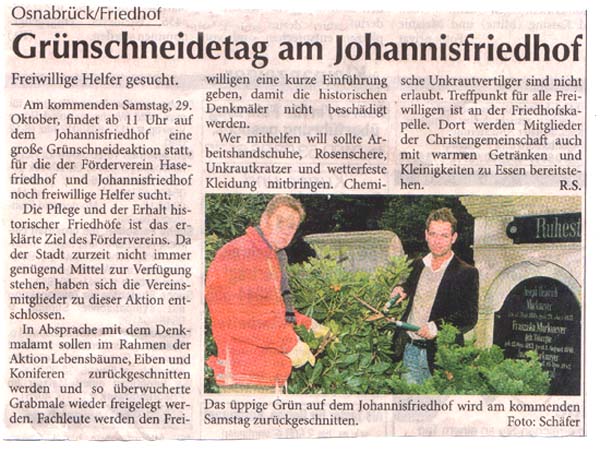 23.10.2005 Osnabrücker Sonntagszeitung